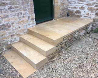new access steps in ham hill stone .