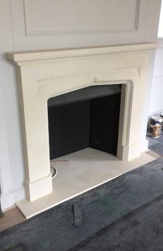 carved fireplace surround