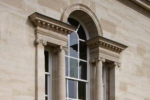 Chilmark stone Palladian window
